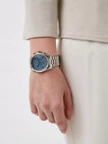  Shop Authentic Michael Kors Lexington Chronograph Blue Dial Silver Steel Strap Watch For Women - MK7215 - Luxxuri