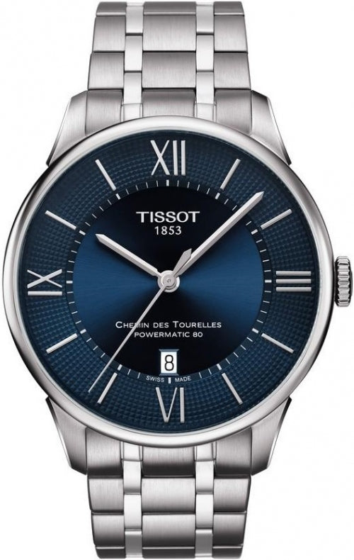  Shop Authentic Tissot Chemin Des Tourelles Powermatic 80 Blue Dial Silver Steel Strap Watch for Men - T099.407.11.048.00 - Luxxuri