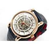  Shop Authentic Emporio Armani Meccanico Silver Dial Blue Leather Strap Watch For Men - AR60009 - Luxxuri