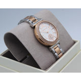  Shop Authentic Michael Kors Abbey Three-Hand White Dial Two Tone Steel Strap Watch for Women - MK4616 - Luxxuri