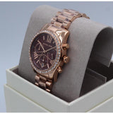 Shop Authentic Michael Kors Lexington Chronograph Red Dial Rose Gold Steel Strap Watch For Women - MK7275 - Luxxuri