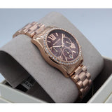  Shop Authentic Michael Kors Lexington Chronograph Red Dial Rose Gold Steel Strap Watch For Women - MK7275 - Luxxuri