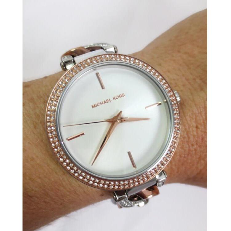  Shop Authentic Michael Kors Catelyn Quartz Silver Dial Two Tone Steel Strap Watch For Women - MK4634 - Luxxuri