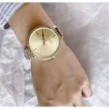  Shop Authentic Michael Kors Charley Three-Hand Quartz Gold Dial Gold Steel Strap Watch for Women - MK4399 - Luxxuri