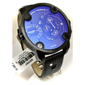  Shop Authentic Diesel Little Daddy Blue Dial Black Leather Strap Watch For Men - DZ7257 - Luxxuri