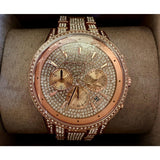  Shop Authentic Michael Kors Ritz Three-Hand Glitz Rose Gold Dial Rose Gold Steel Strap Watch for Women - MK6748 - Luxxuri