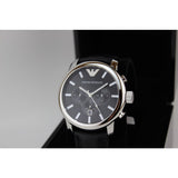  Shop Authentic Emporio Armani Classic Chronograph Black Dial Black Leather Strap Watch For Men - AR0431 - Luxxuri