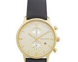  Shop Authentic Emporio Armani Gianni Beige Dial Grey Leather Strap Watch For Men - AR0386 - Luxxuri