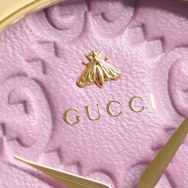  Shop Authentic Gucci G Timeless Quartz Lilac Dial Lilac Leather Strap Watch For Women - YA1264098 - Luxxuri