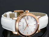  Shop Authentic Burberry The City Diamonds White Dial White Leather Strap Watch for Women - BU9130 - Luxxuri