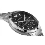  Shop Authentic Emporio Armani Sportivo Chronograph Black Dial Silver Steel Strap Watch For Men - AR2460 - Luxxuri