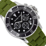  Shop Authentic Michael Kors Everest Chronograph Black Dial Green Silicone Strap Watch For Men - MK8981 - Luxxuri