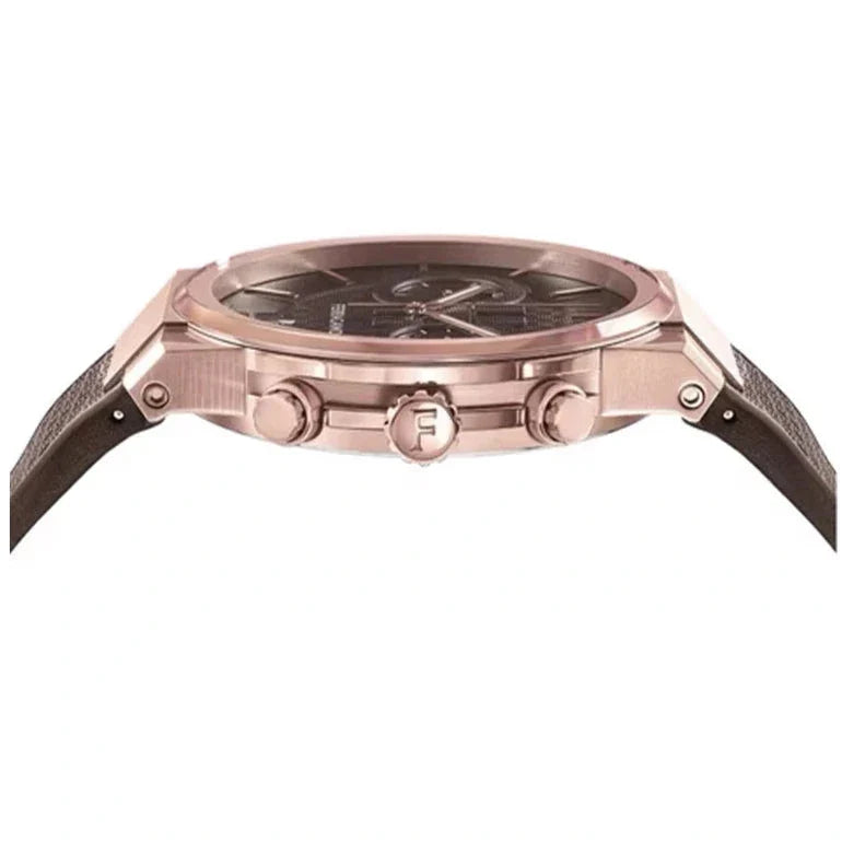  Shop Authentic Salvatore Ferragamo Sapphire Chrono Brown Dial Brown Rubber Strap Watch for Men - SFME01023 - Luxxuri