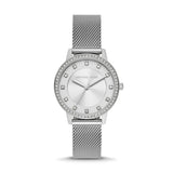  Shop Authentic Michael Kors Quartz Crystals White Dial Silver Mesh Strap Watch for Women - MKO1013 - Luxxuri