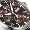  Shop Authentic IWC Pilot's Watch Chronograph Edition Brown Dial Brown Leather Strap Watch for Men - IW377713 - Luxxuri