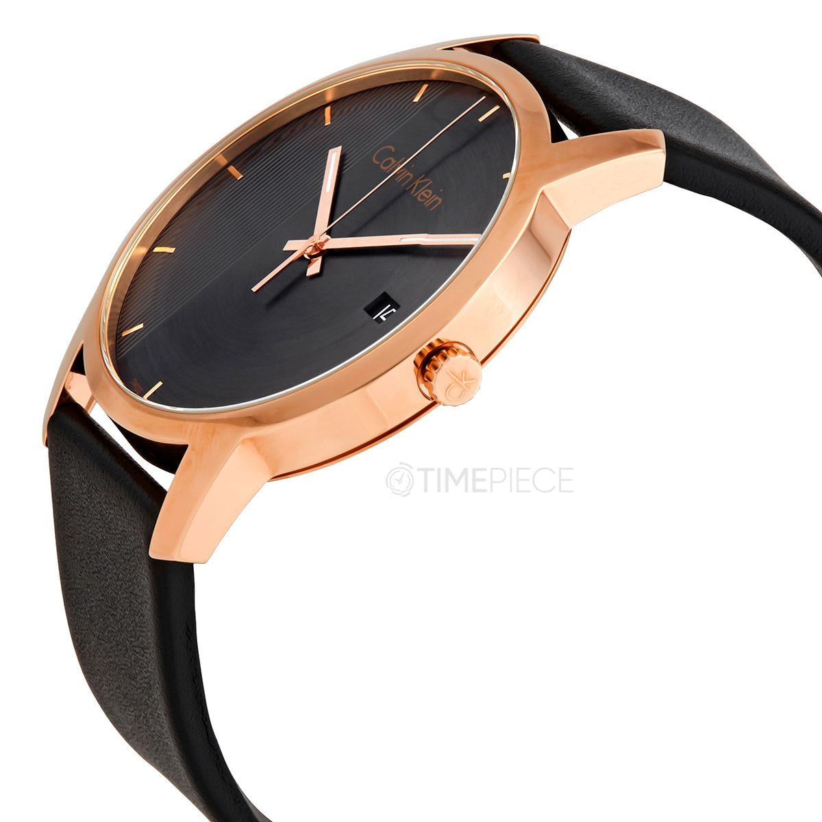  Shop Authentic Calvin Klein City Quartz Grey Dial Black Leather Strap Watch for Men - K2G2G6C3 - Luxxuri