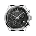  Shop Authentic Calvin Klein Masculine Chronograph Black Dial Black Leather Strap Watch for Men - K2H27102 - Luxxuri