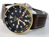  Shop Authentic Seiko 5 Sports SKX GMT Automatic Mocha Black Dial Brown Leather Strap Watch For Men - SSK036K1 - Luxxuri