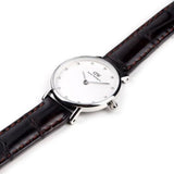  Shop Authentic Daniel Wellington York White Dial Brown Leather Strap Watch For Women - DW00100069 - Luxxuri