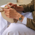  Shop Authentic Daniel Wellington Iconic Link Emerald Green Dial Rose Gold Steel Strap Watch For Women - DW00100421 - Luxxuri
