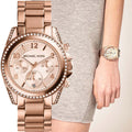  Shop Authentic Michael Kors Blair Rose Gold Dial Rose Gold Steel Strap Watch for Women - MK5263 - Luxxuri