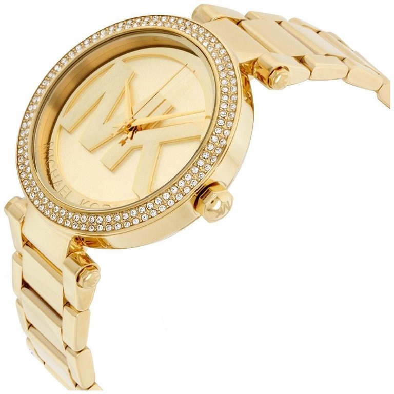  Shop Authentic Michael Kors Parker Diamonds Gold Dial Gold Steel Strap Watch for Women - MK5784 - Luxxuri
