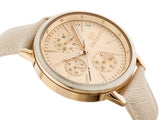  Shop Authentic Tommy Hilfiger Carly Cream Dial Cream Leather Strap Watch for Women -1781789 - Luxxuri
