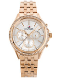  Shop Authentic Tommy Hilfiger Ari Diamonds Silver Dial Rose Gold Steel Strap Watch for Women - 1781978 - Luxxuri