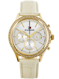  Shop Authentic Tommy Hilfiger Ari Diamonds White Dial Cream Leather Strap Watch for Women - 1781982 - Luxxuri