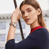  Shop Authentic Tommy Hilfiger Angela Quartz White Dial Rose Gold Steel Strap Watch for Women - 1782124 - Luxxuri