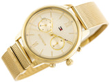  Shop Authentic Tommy Hilfiger Blake Quartz Gold Dial Gold Mesh Bracelet Watch for Women - 1782302 - Luxxuri