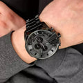  Shop Authentic Diesel Mega Chief Chronograph Black Dial Black Stainless Steel Watch For Men - DZ4355 - Luxxuri