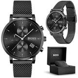  Shop Authentic Hugo Boss Integrity Black Dial Black Mesh Bracelet Watch for Men - 1513813 - Luxxuri