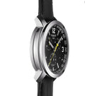 Tissot PRC 200 Chronograph Black Dial Black Leather Strap Watch For Men - T055.417.16.057.00