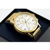  Shop Authentic Tommy Hilfiger Kane White Dial Gold Mesh Bracelet Watch for Men - 1710403 - Luxxuri