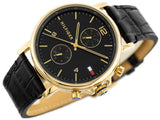  Shop Authentic Tommy Hilfiger Daniel Black Dial Black Leather Strap Watch for Men - 1710417 - Luxxuri