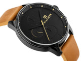  Shop Authentic Tommy Hilfiger James Quartz Black Dial Brown Leather Strap Watch For Men - 1791486 - Luxxuri