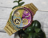  Shop Authentic Guess Sugarrush Quartz Multicolor Dial Gold Steel Strap Watch For Women - GW0258L1 - Luxxuri