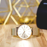  Shop Authentic Armani Exchange Lola Analog Gold Dial Gold Mesh Strap Watch For Women - AX5536 - Luxxuri
