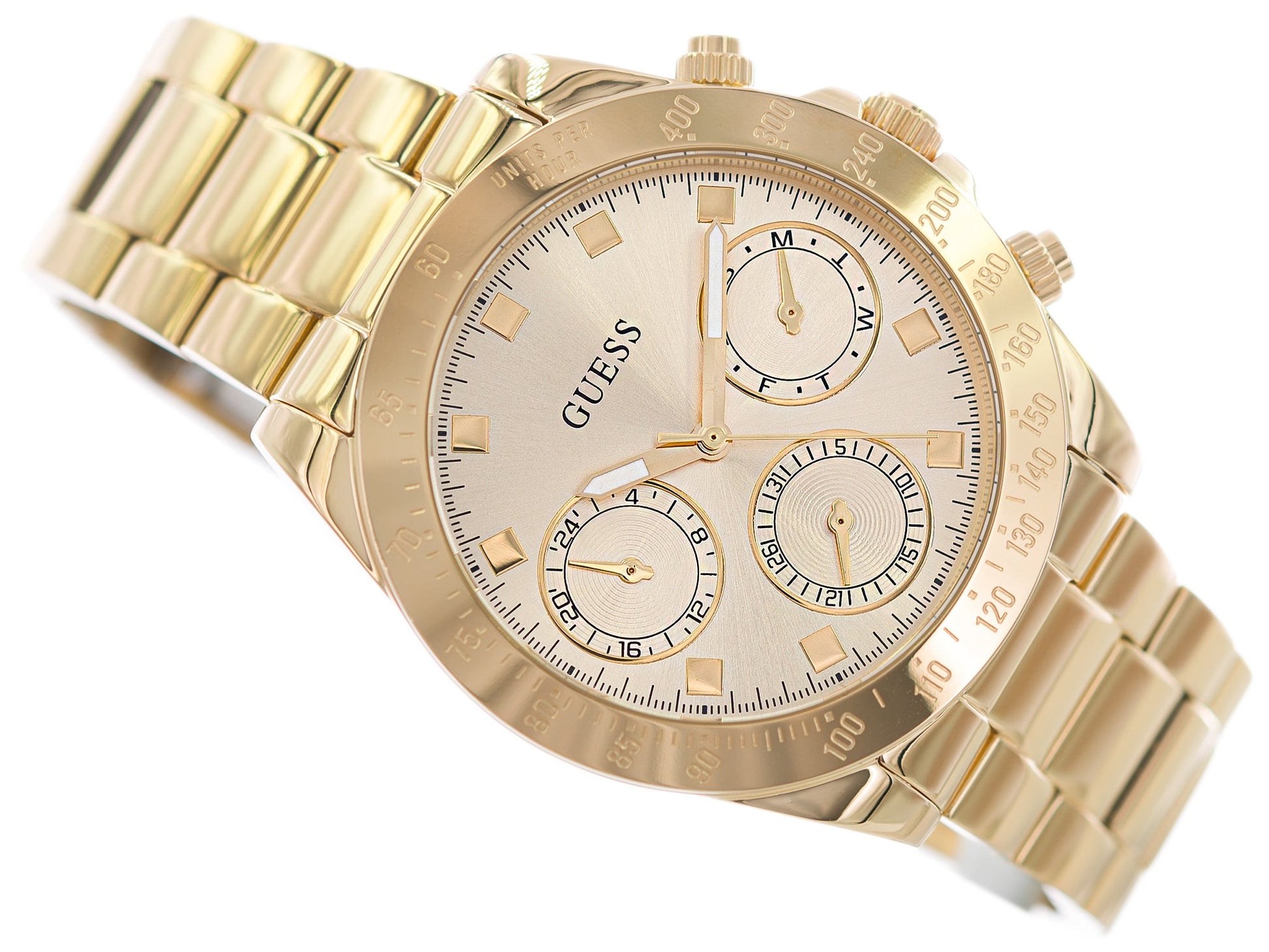  Shop Authentic Guess Eclipse Gold Dial Gold Steel Strap Watch for Women - GW0314L2 - Luxxuri