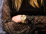  Shop Authentic Guess Frontier Diamonds Gold Dial Gold Steel Strap Watch For Women - W1156L2 - Luxxuri