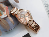  Shop Authentic Guess Frontier Diamonds Rose Gold Dial Rose Gold Steel Strap Watch For Women - W1156L3 - Luxxuri
