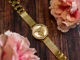  Shop Authentic Guess Tri Glitz Quartz Diamonds Gold Dial Gold Mesh Bracelet Watch For Women - W1142L2 - Luxxuri
