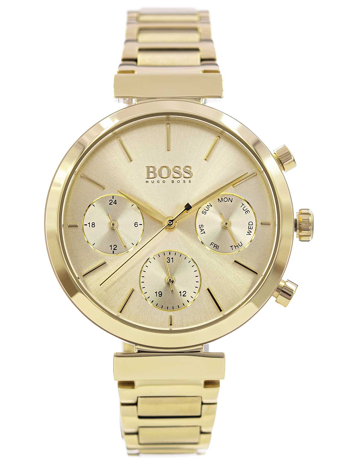  Shop Authentic Hugo Boss Flawless Gold Dial Gold Steel Strap Watch for Women - 1502532 - Luxxuri