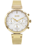  Shop Authentic Hugo Boss Flawless White Dial Gold Mesh Bracelet Watch for Women - 1502552 - Luxxuri