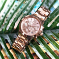  Shop Authentic Michael Kors Runway Chronograph Rose Gold Dial Rose Gold Steel Strap Watch For Women - MK5778 - Luxxuri