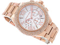Michael Kors Camille Chronograph White Dial Rose Gold Steel Strap Watch For Women - MK6995