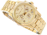 Shop Authentic Michael Kors Runway Chronograph Gold Dial Gold Steel Strap Watch For Women - MK7323 - Luxxuri