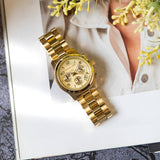  Shop Authentic Michael Kors Runway Chronograph Gold Dial Gold Steel Strap Watch For Women - MK7323 - Luxxuri