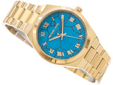  Shop Authentic Michael Kors Lennox Analog Blue Dial Gold Steel Strap Watch for Women - MK7460 - Luxxuri